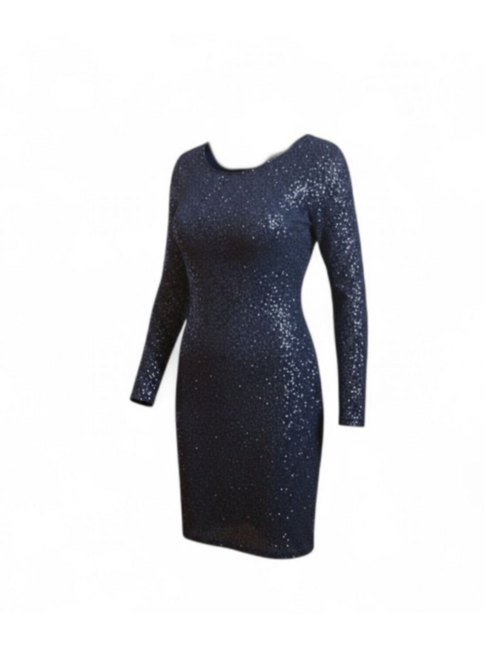 Issue New York Sparkling Navy Long Sleeve Dress